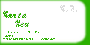 marta neu business card